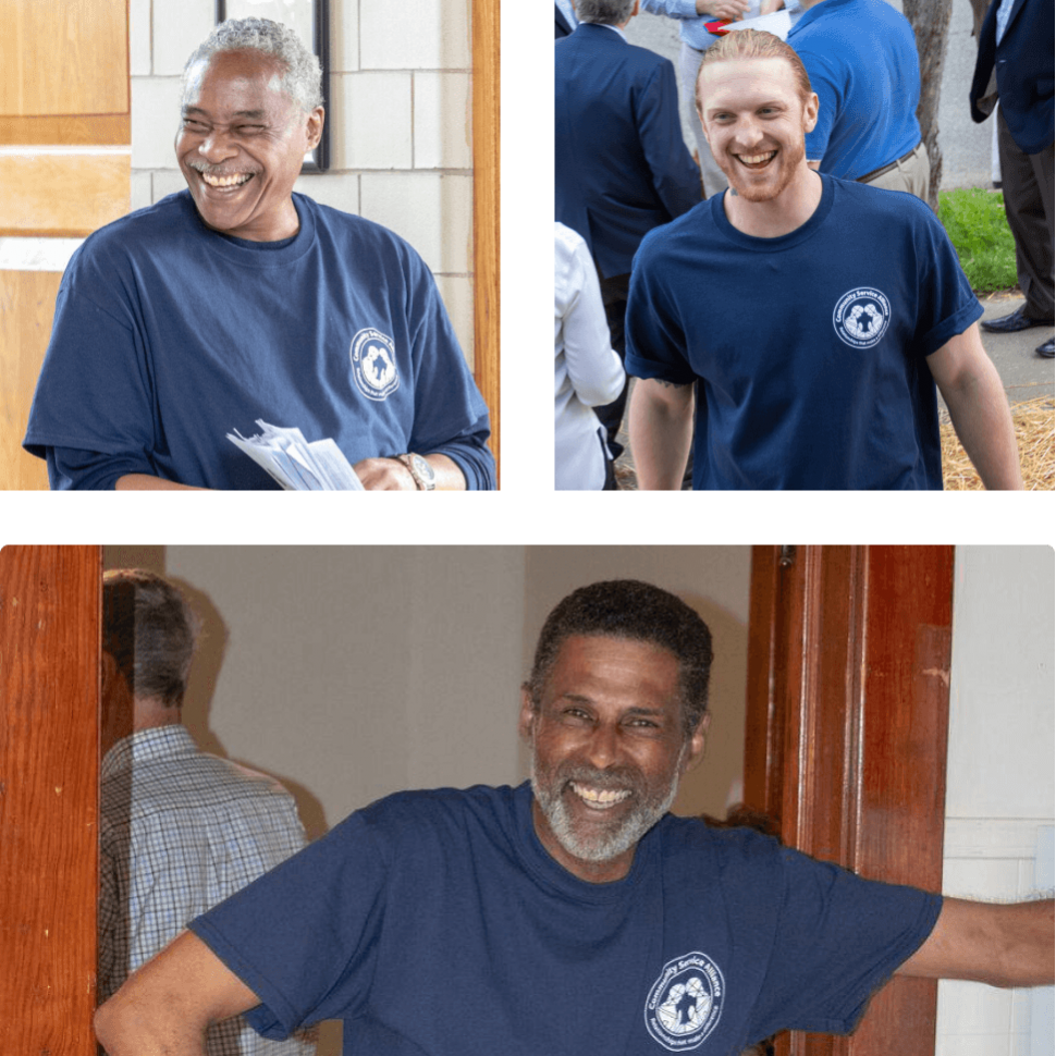 collage of portraits of volunteers