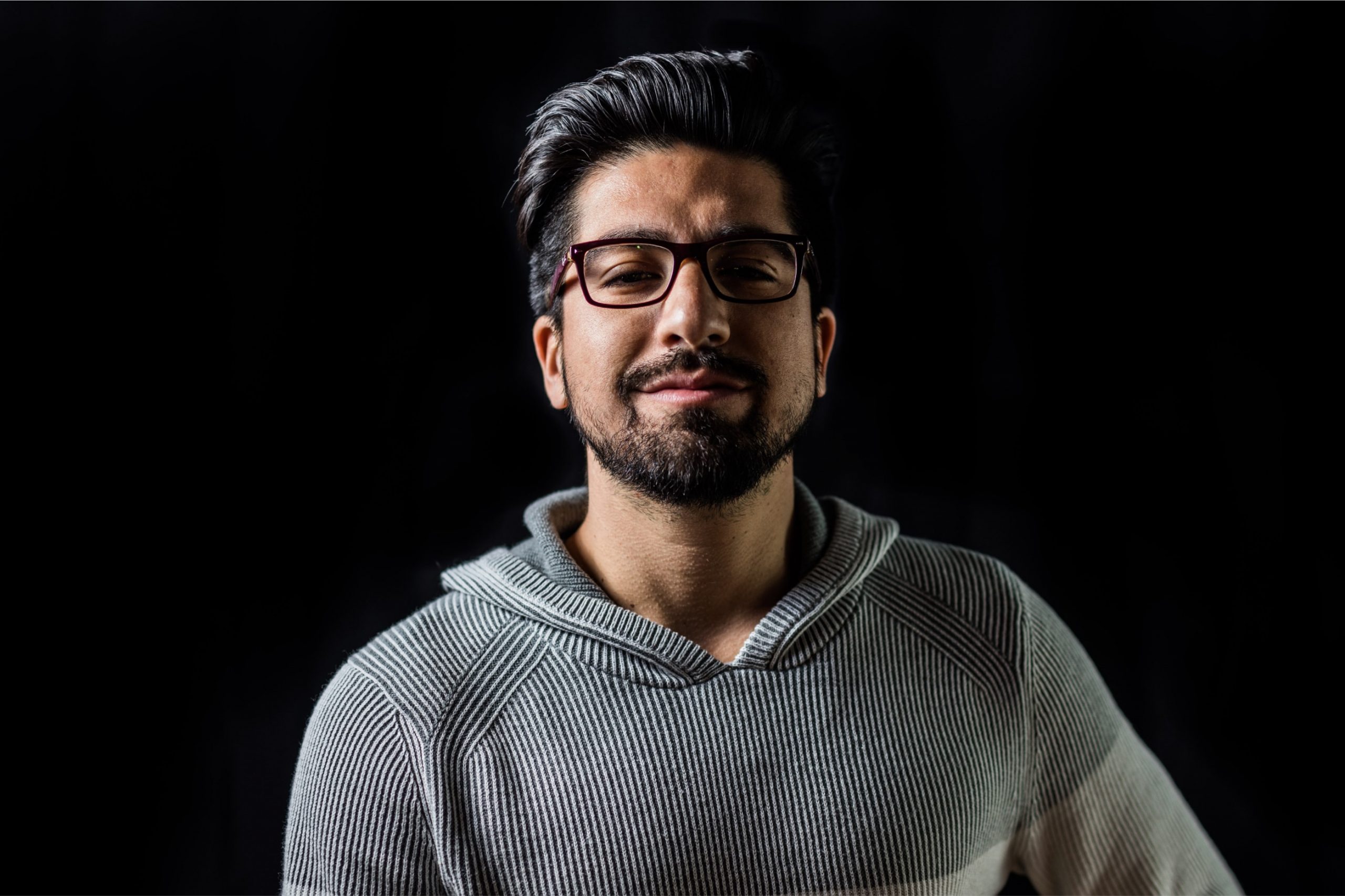 man smiling at camera